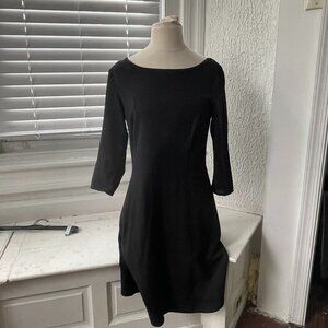 DKNY Black Empire Waist Dress